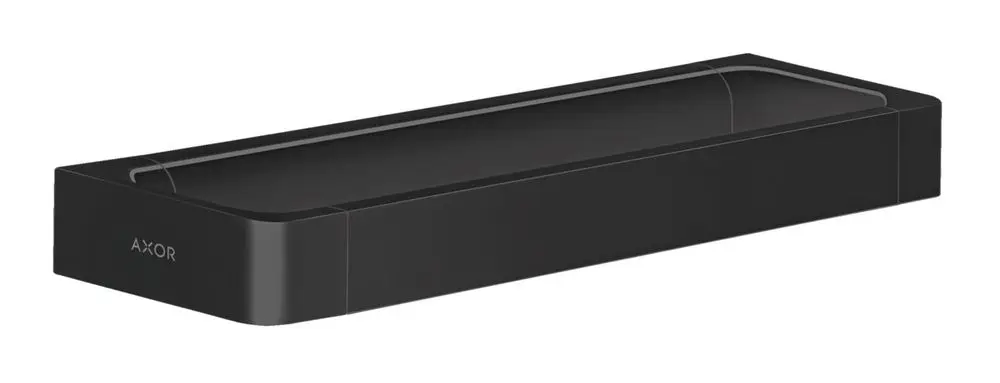 Schwarze Haltestange mit gerader Form, hergestellt von AXOR, für Wandmontage geeignet. Maße und spezifische Details sind auf dem Bild nicht klar erkennbar.
